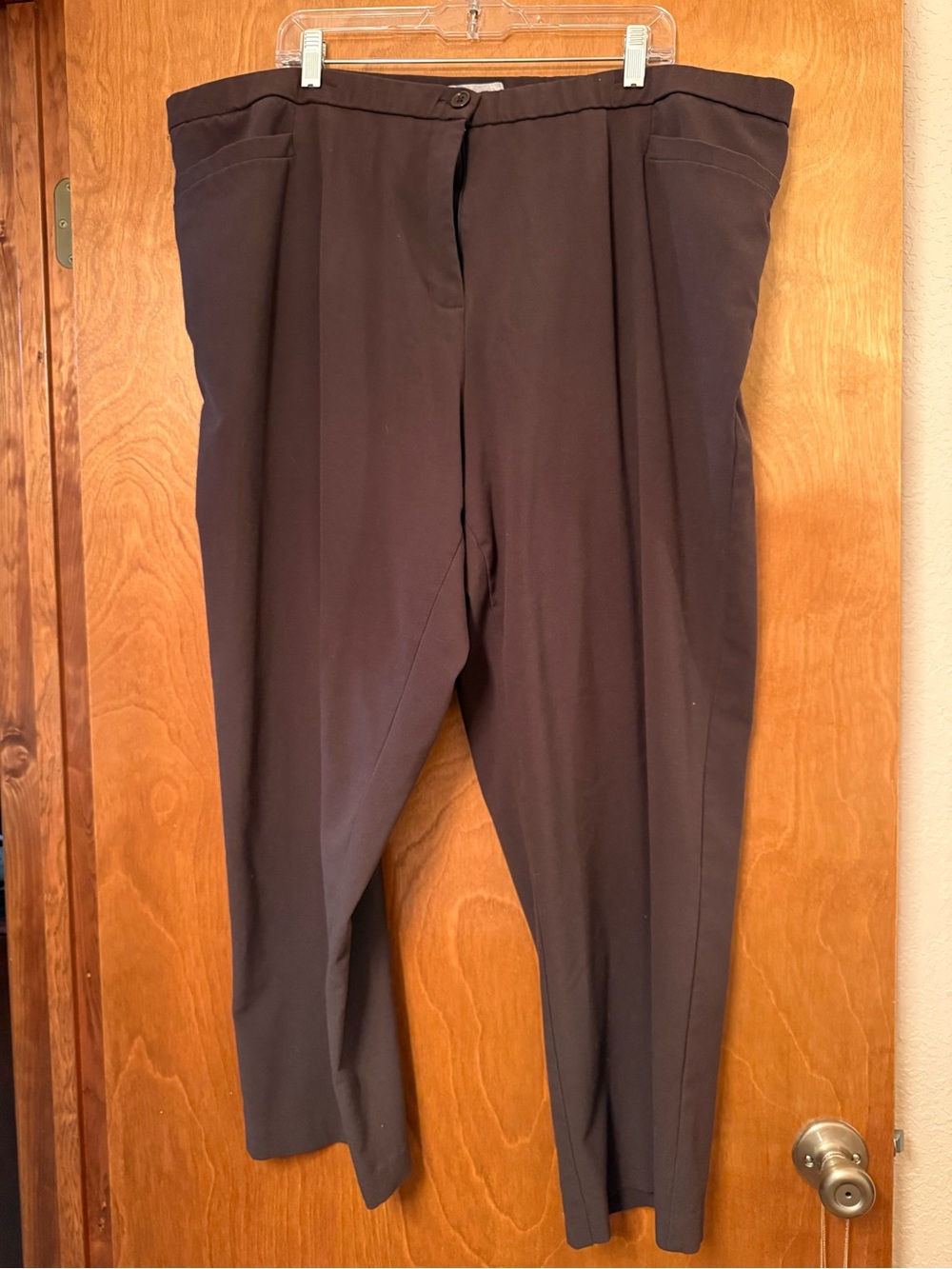 dressbarn Wide-Leg Dress Pants in Dark Brown